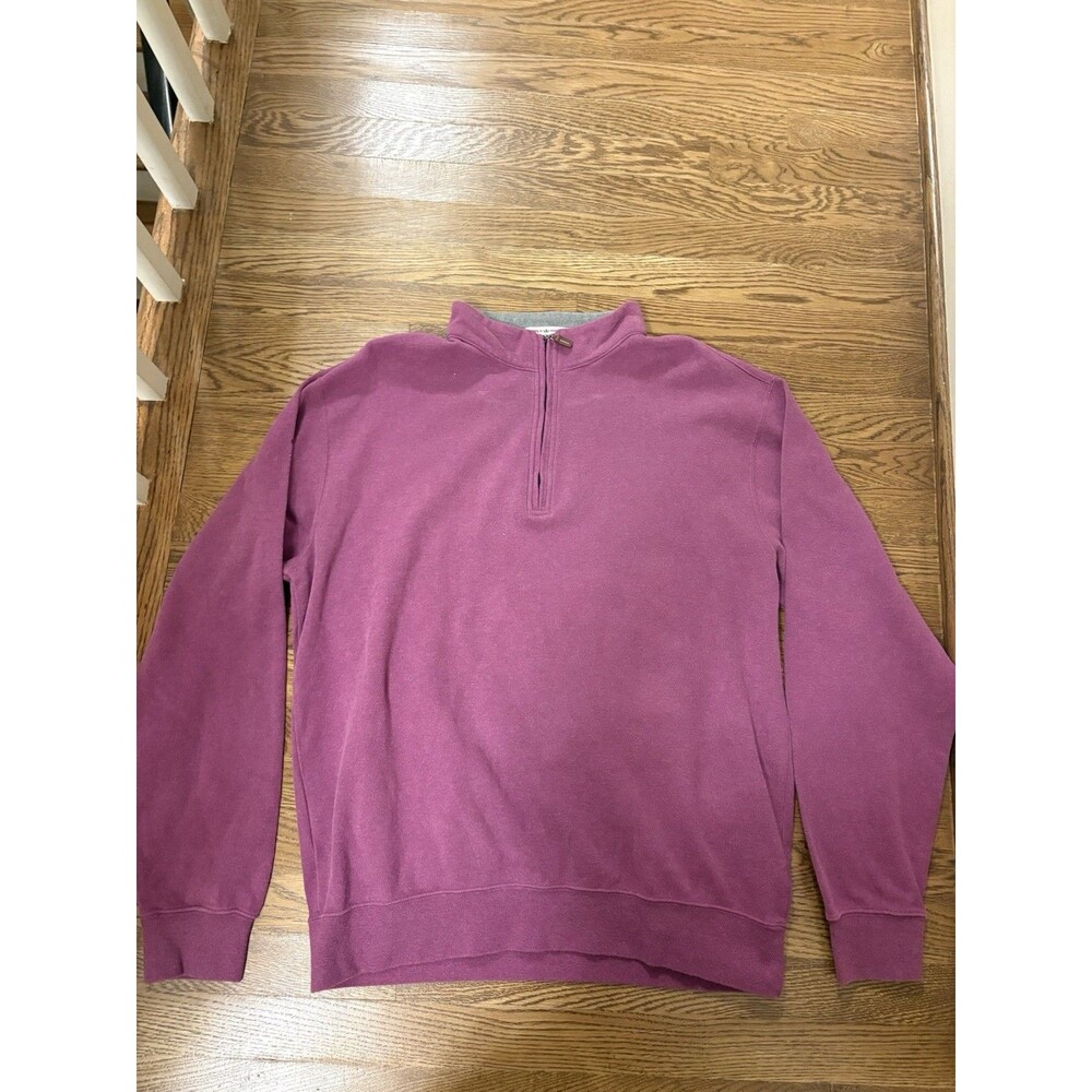 Peter Millar Pullover Mens XL Purple 1/4 Zip Sweater Knit Casual Classic Golf